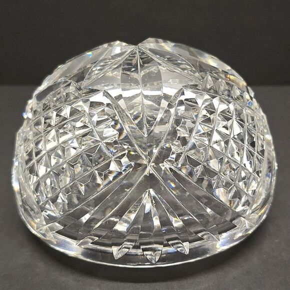 Waterford Hollow Crystal Cut Glass Domed Paperweight - Picture 2 of 8